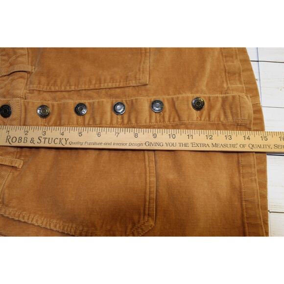 Wild Fable Mini Skirt Women's 4 Tan/Brown Corduroy Pockets Button Front - Picture 8 of 8